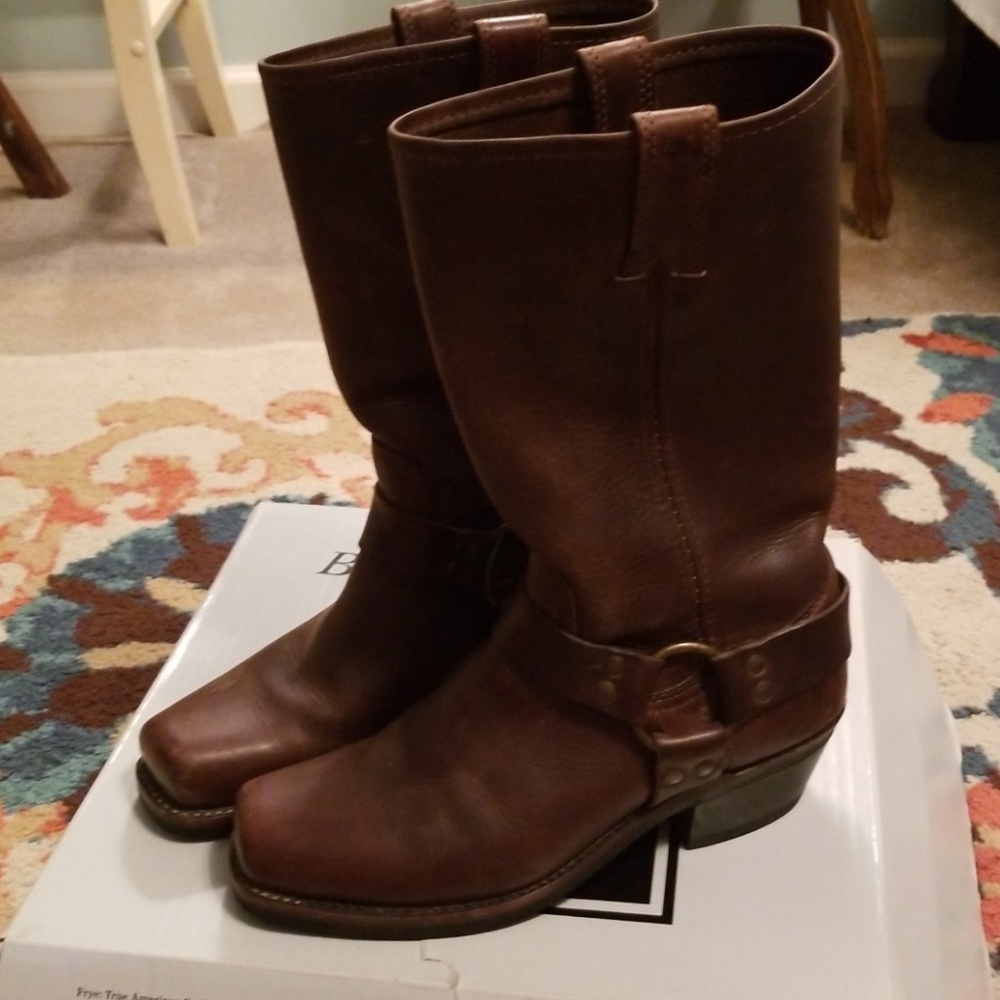 Brown Harness Frye Boots